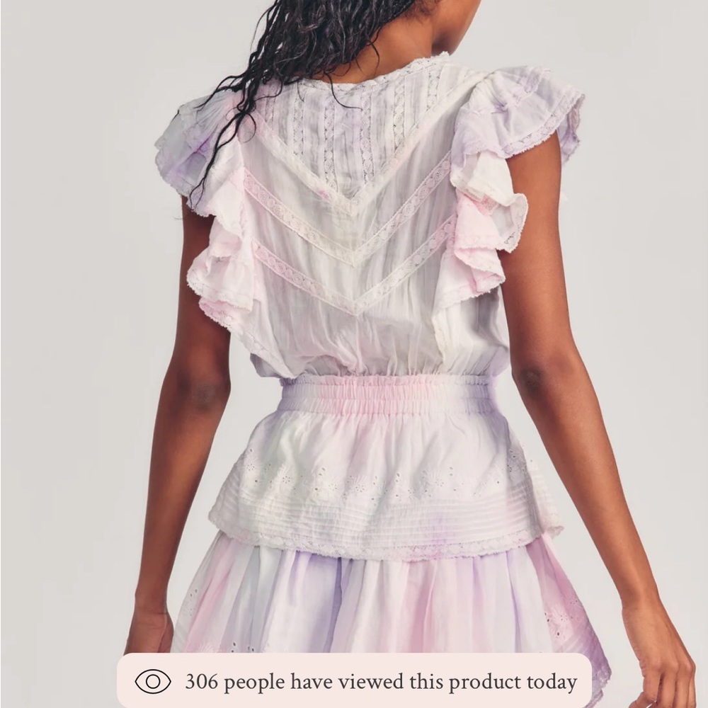 LoveShackFancy Gwen multi tie dye dress- new with tags